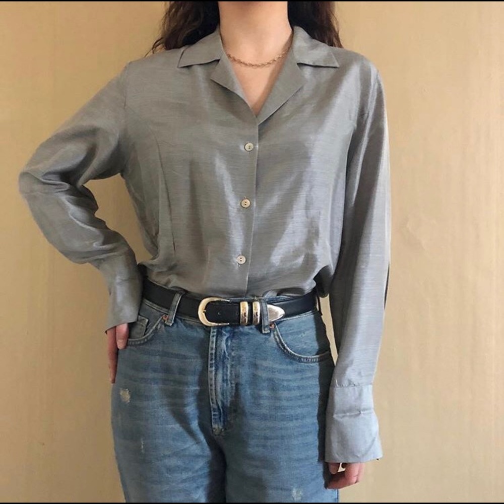 Zanella plus-size platinum shirt